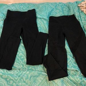 Two pair Aerie black leggings xxs